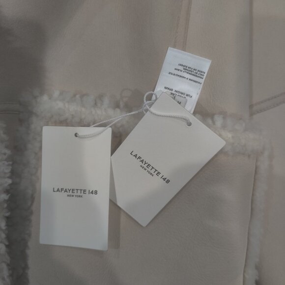 Lafayette 148 shearling reversible jacket size M New $5998 (roomy) - Picture 4 of 6